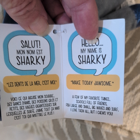 Shark Gnome Stuffed Toy - Blue and Gray - Picture 3 of 7